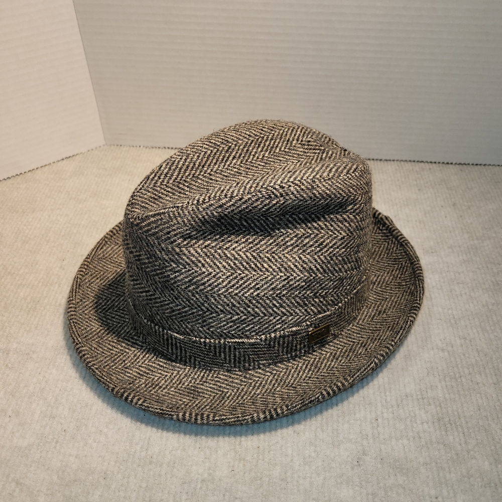 Vintage size 7 London Fog herringbone Fedora